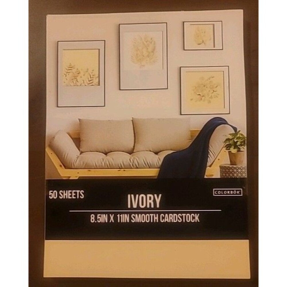 Colorbok 20lb Smooth Cardstock 8.5"X11" 50/Pkg-Craft, IVORY